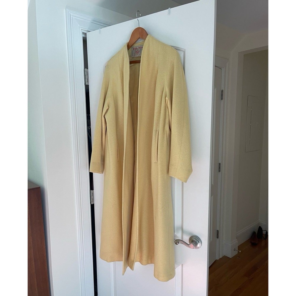 Vintage 1950s/1960s Peck & Peck Butter Yellow Wool Coat